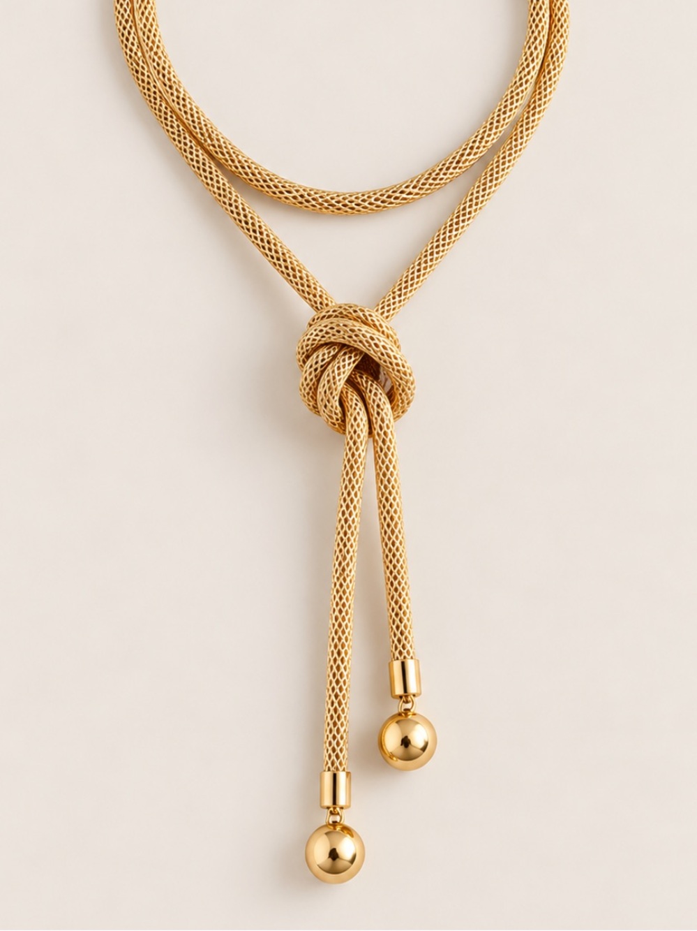 New! Gold Cord Knot Wrap Necklace NWOt